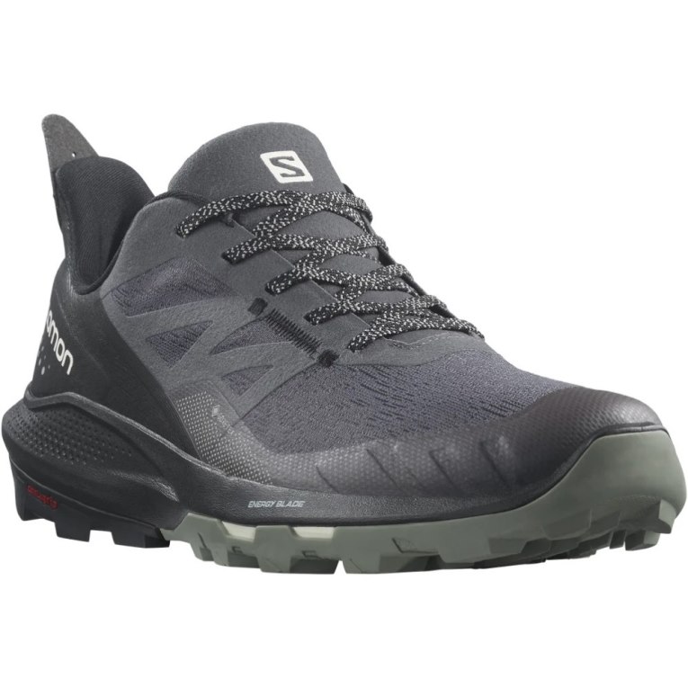 Black / Dark Grey Salomon Outpulse GTX Men's Hiking Shoes | IE MT7058